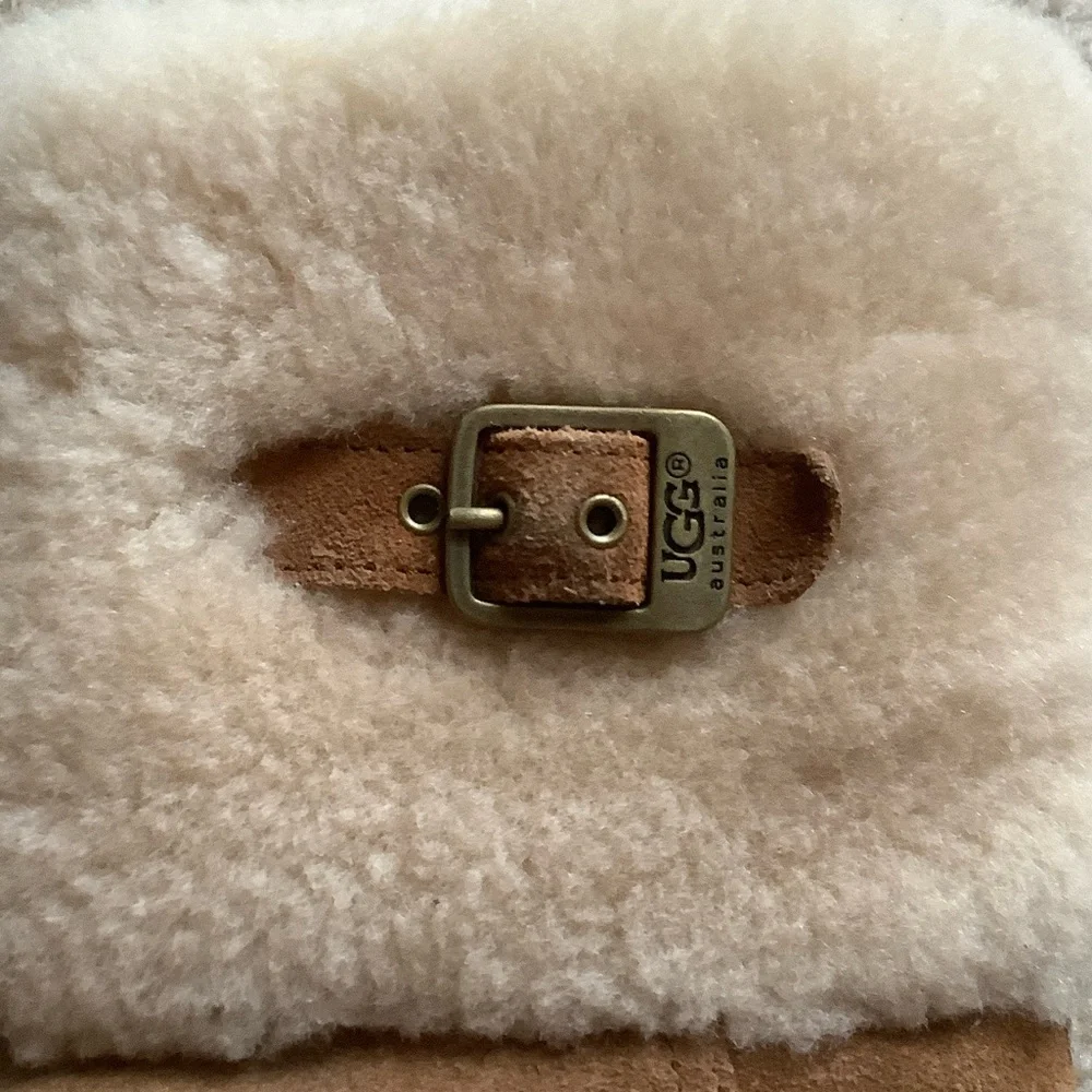 Used UGG Tan Shearling Buckle Boots